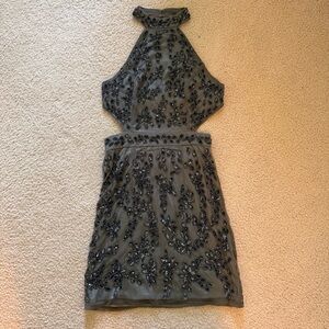 NBD Black Backless Cut Out Sheath Dress